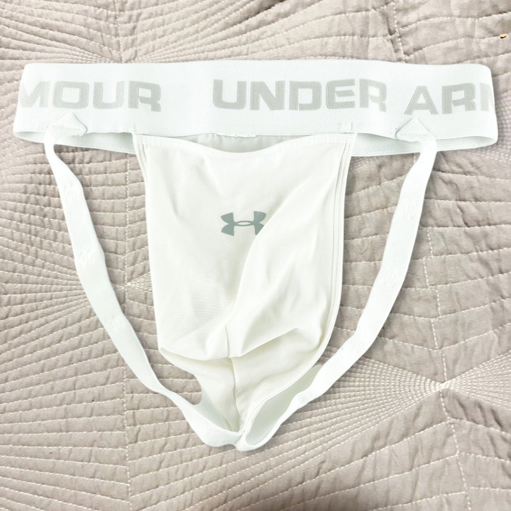 Under Armour White Silky Compression Jockstrap Heat Gear Size 2XL